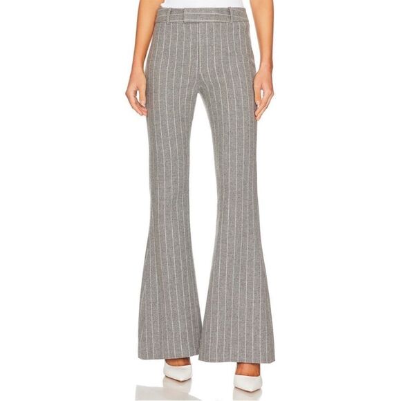 Smythe Wool Blend Bootcut Pant Flannel Pinstripe 4/27 - Picture 6 of 7